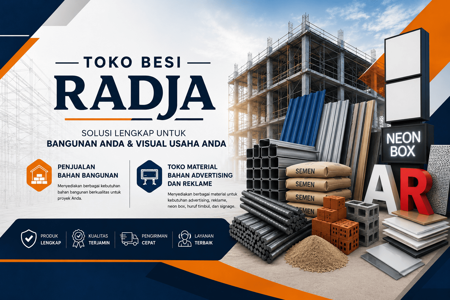 Toko Besi Radja Material Bangunan dan Advertising